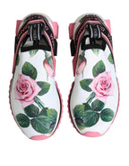 White Rose Print Sorrento Sneakers Shoes