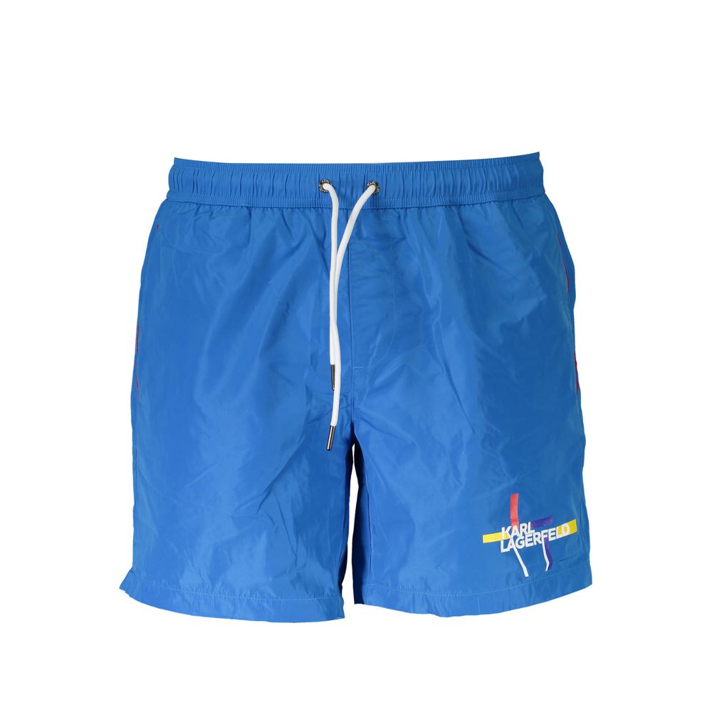 Azzurro Polyester Men Swim Boxer