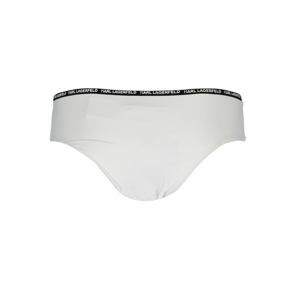 White Polyamide Women's Swim Brief