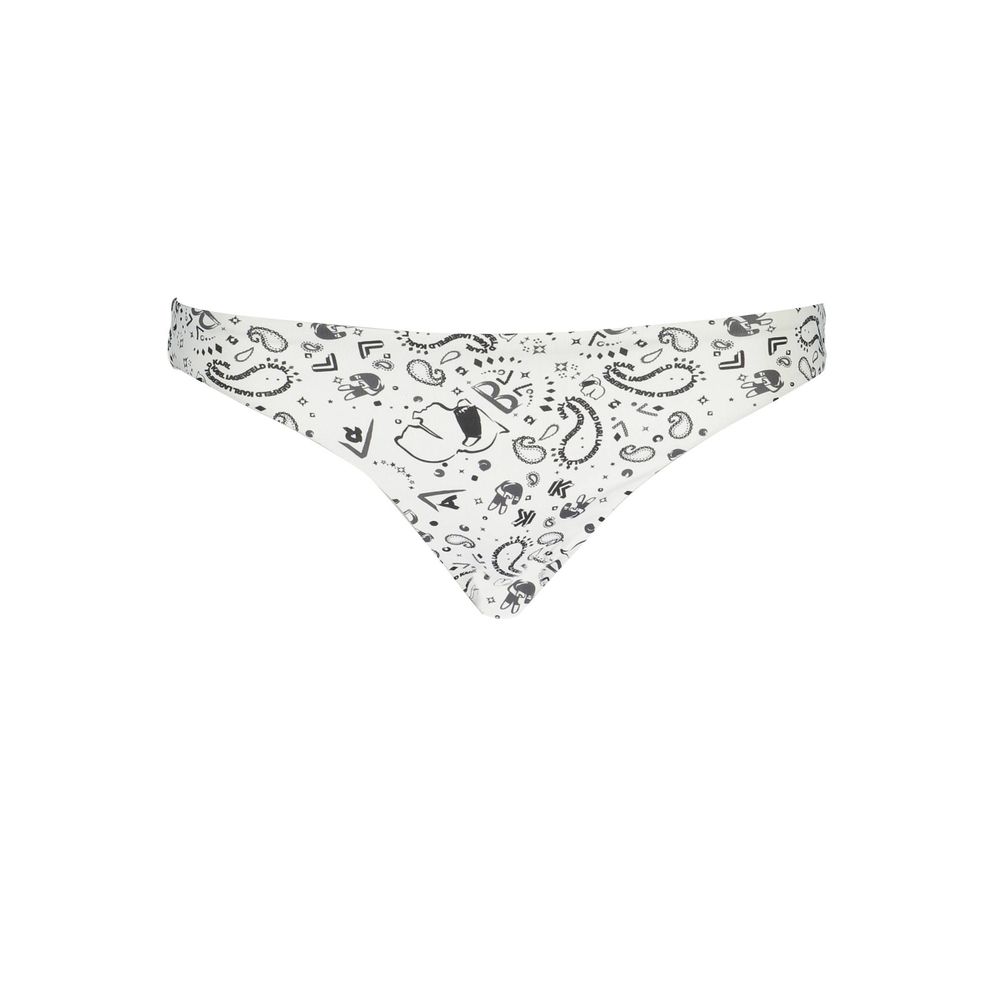 White Polyamide Women Swim Brief