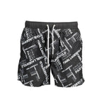 Black Polyester Men's Swim Trunk