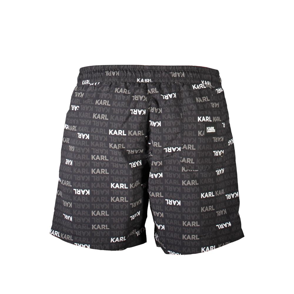 Nero Polyester Men's Swim Boxer