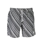 White Polyester Men's Swim Boxer