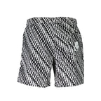 White Polyester Men's Swim Boxer