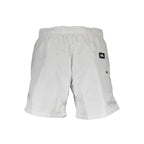 White Polyester Men's Swim Boxer