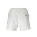 White Polyester Men's Swim Boxer