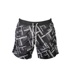 Black Polyester Men's Swim Boxer