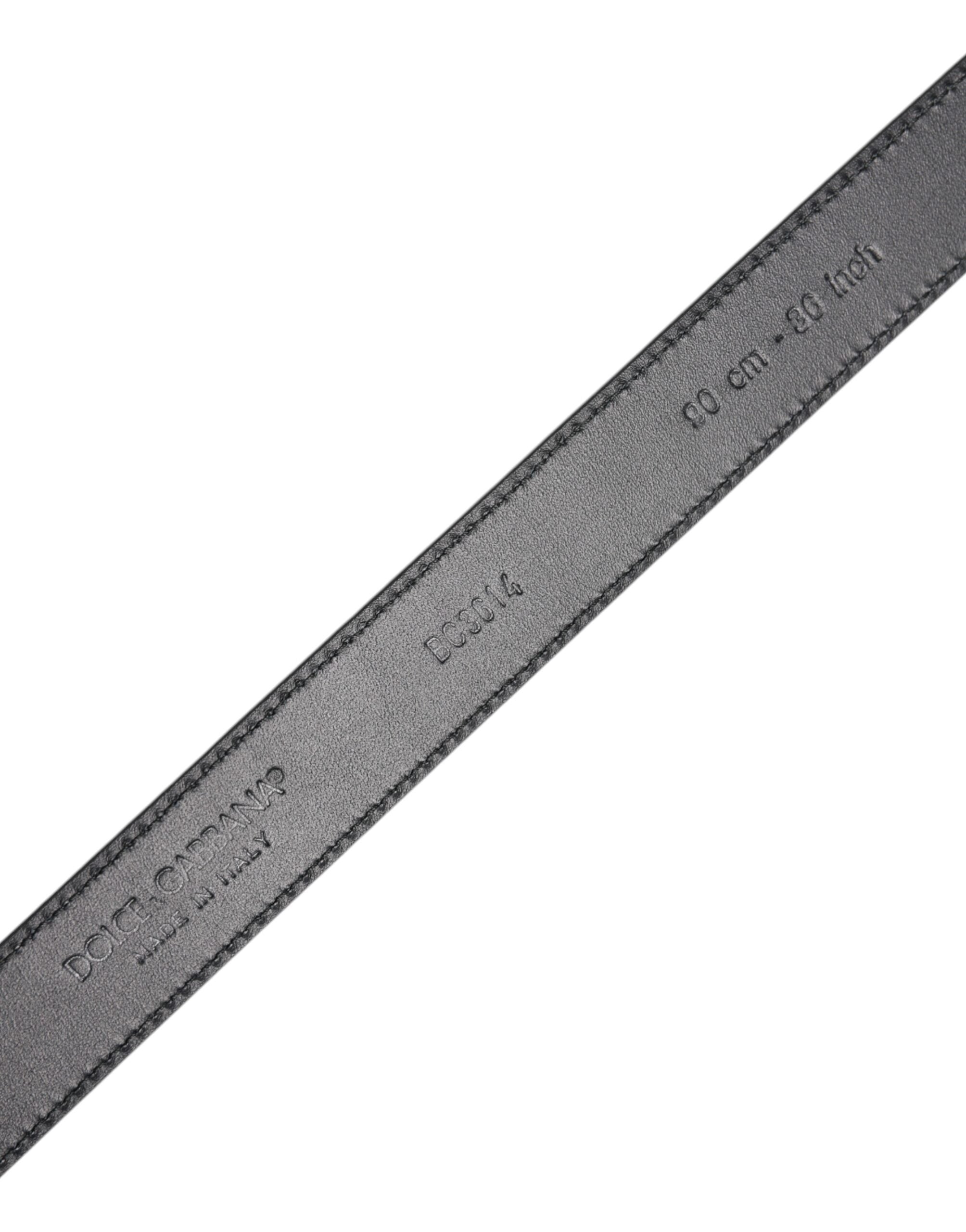 Black Textured Leather Silver Metal Buckle Men Belt