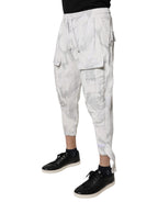 White Camouflage Cargo Jogger Sweatpants Pants