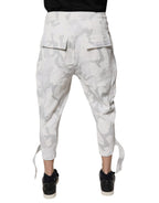 White Camouflage Cargo Jogger Sweatpants Pants
