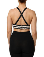 Red Satin Floral Embroidered Bralette Crop Top