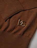 Brown Cashmere Turtle Neck Pullover Sweater