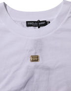 T-Shirt White Cotton Round Neck Short Sleeves I