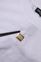 T-Shirt White Cotton Round Neck Short Sleeves I