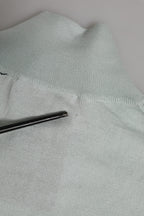 Gray Turtle Neck 3/4 Sleeves Pullover Top