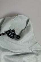 Gray Turtle Neck 3/4 Sleeves Pullover Top