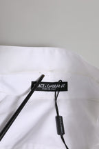 White Crystal Embellished Dress Shirt Top