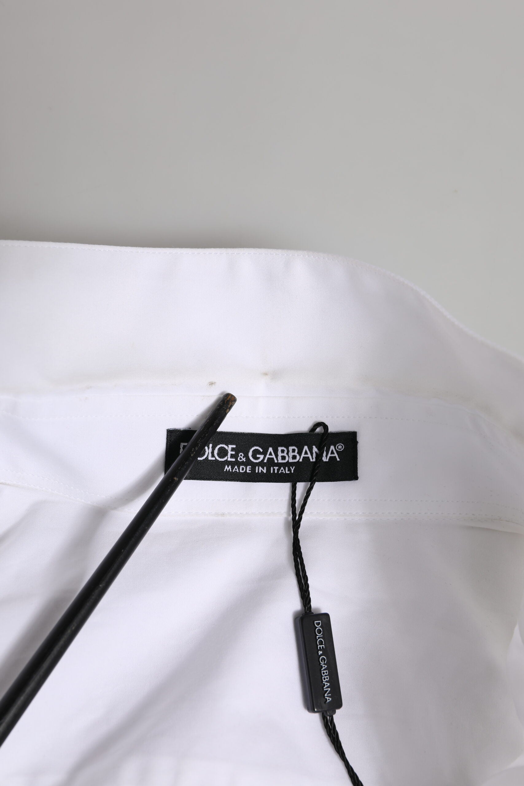 White Crystal Embellished Dress Shirt Top