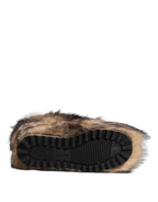 Brown Faux Skim Ski Fur Men Short Boots Shoes