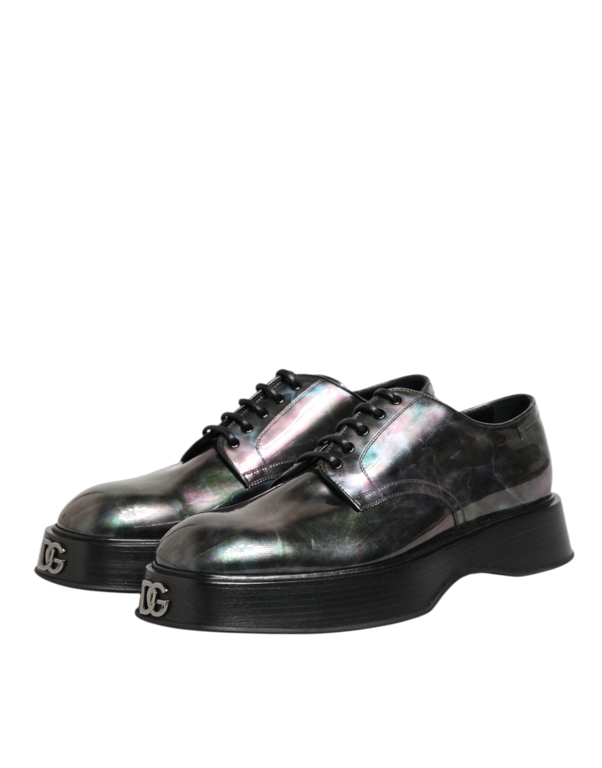 Multicolor Leather Lace-up Men Formal Derby Shoes