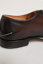 Brown Leather Lace Up Dress Men Derby Shoes