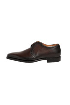 Brown Leather Lace Up Dress Men Derby Shoes