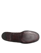Bordeaux Leather Lace Up Dress Derby Shoes