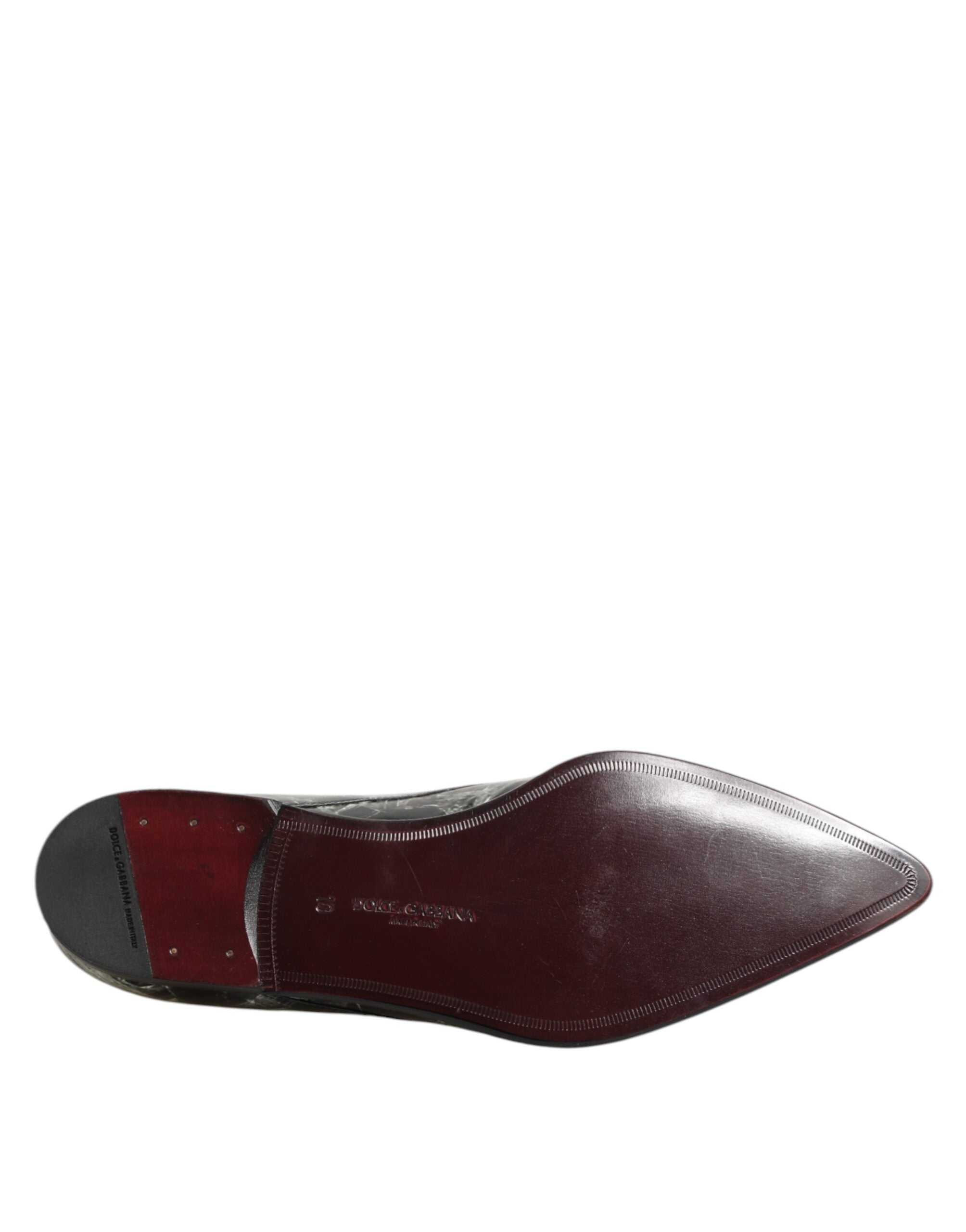 Marbled Pattern Dress Lace Up Derby Shoes