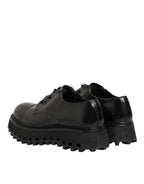 Black Leather Lace Up Derby Men Dress Shoes