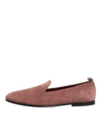 Pink Suede Loafers Formal Men Dress Shoes