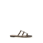 Brown Calf Leather Bos Taurus Flat Sandals