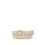 White Leather Regular Belt