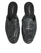 Blue Woven Slides MULES Men Sandals Shoes