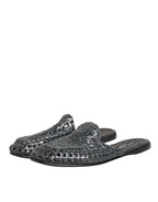 Blue Woven Slides MULES Men Sandals Shoes