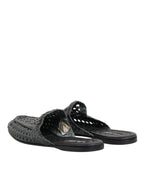 Blue Woven Slides MULES Men Sandals Shoes