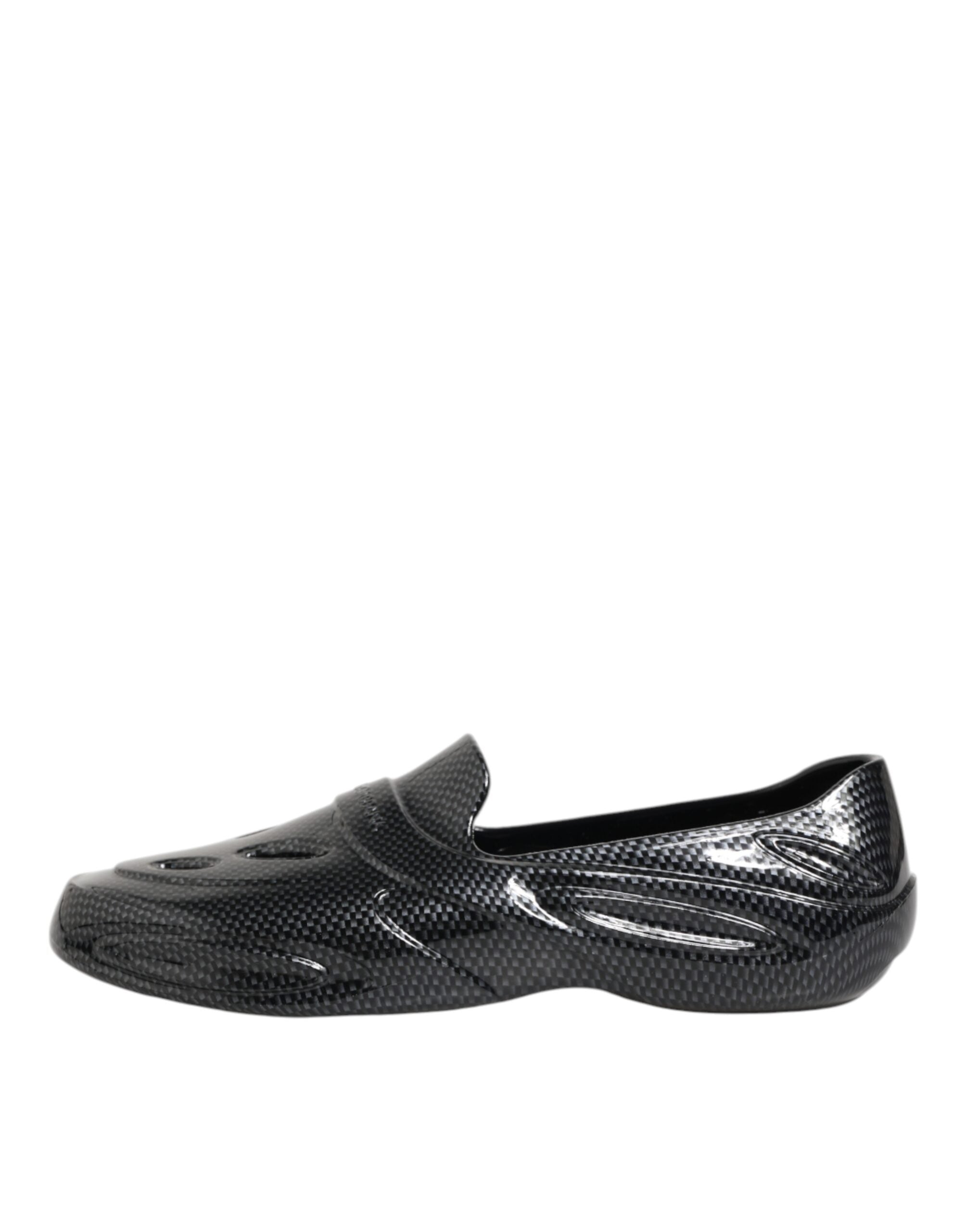 Black Rubber Slides Low Top Sneakers Shoes
