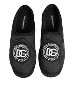 Black Nylon Low Top Slip On Sneaker Shoes