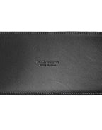 Black Leather 4-Strap Metal Multi-Buckle Belt