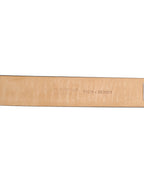 Black Classic Leather Silver-Tone Buckle Belt