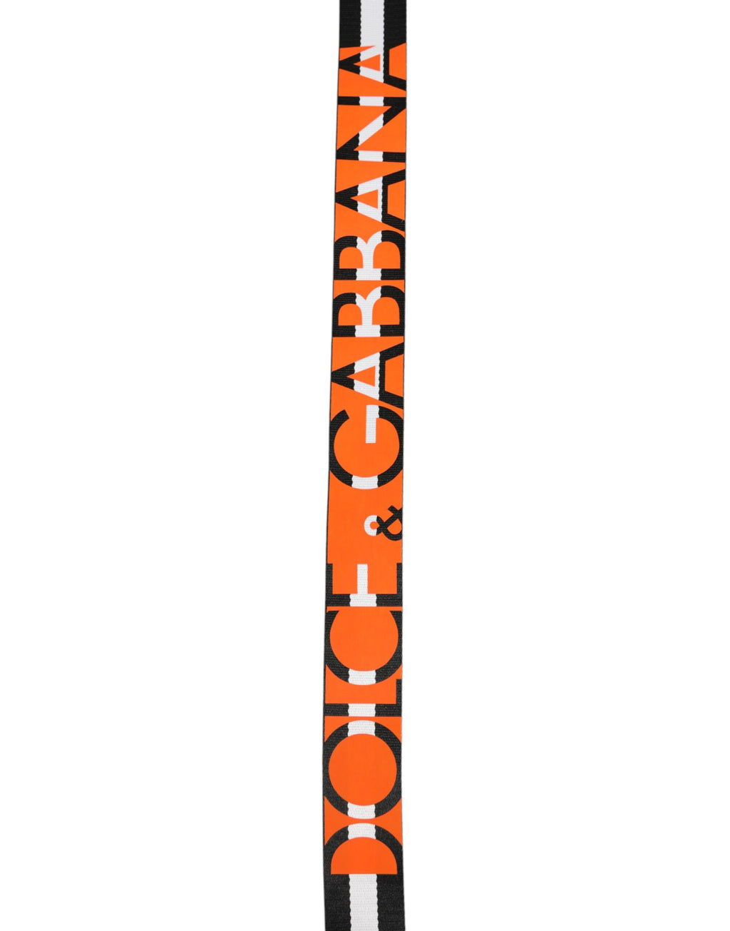 Black White Striped Logo Metal Buckle Belt