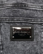 Gray Cotton Slim Fit Denim Trouser Jeans