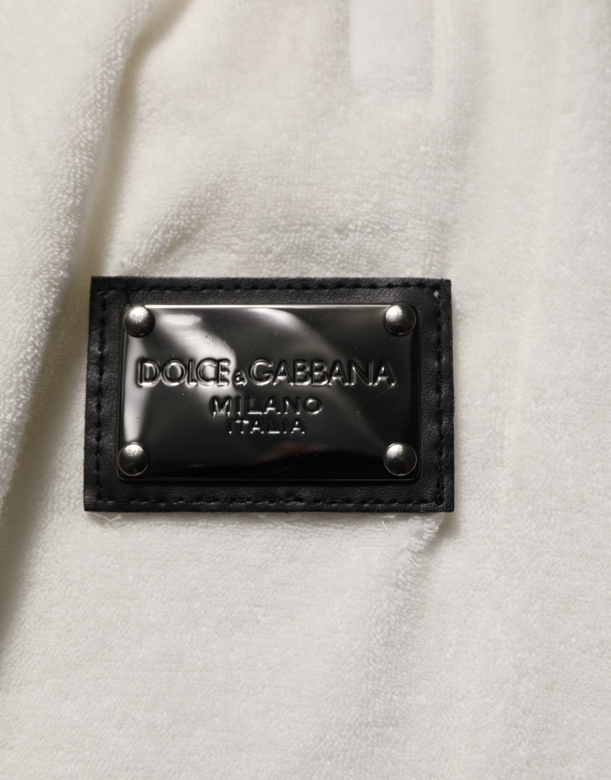 White Cotton Logo Plaque Men Bermuda Shorts