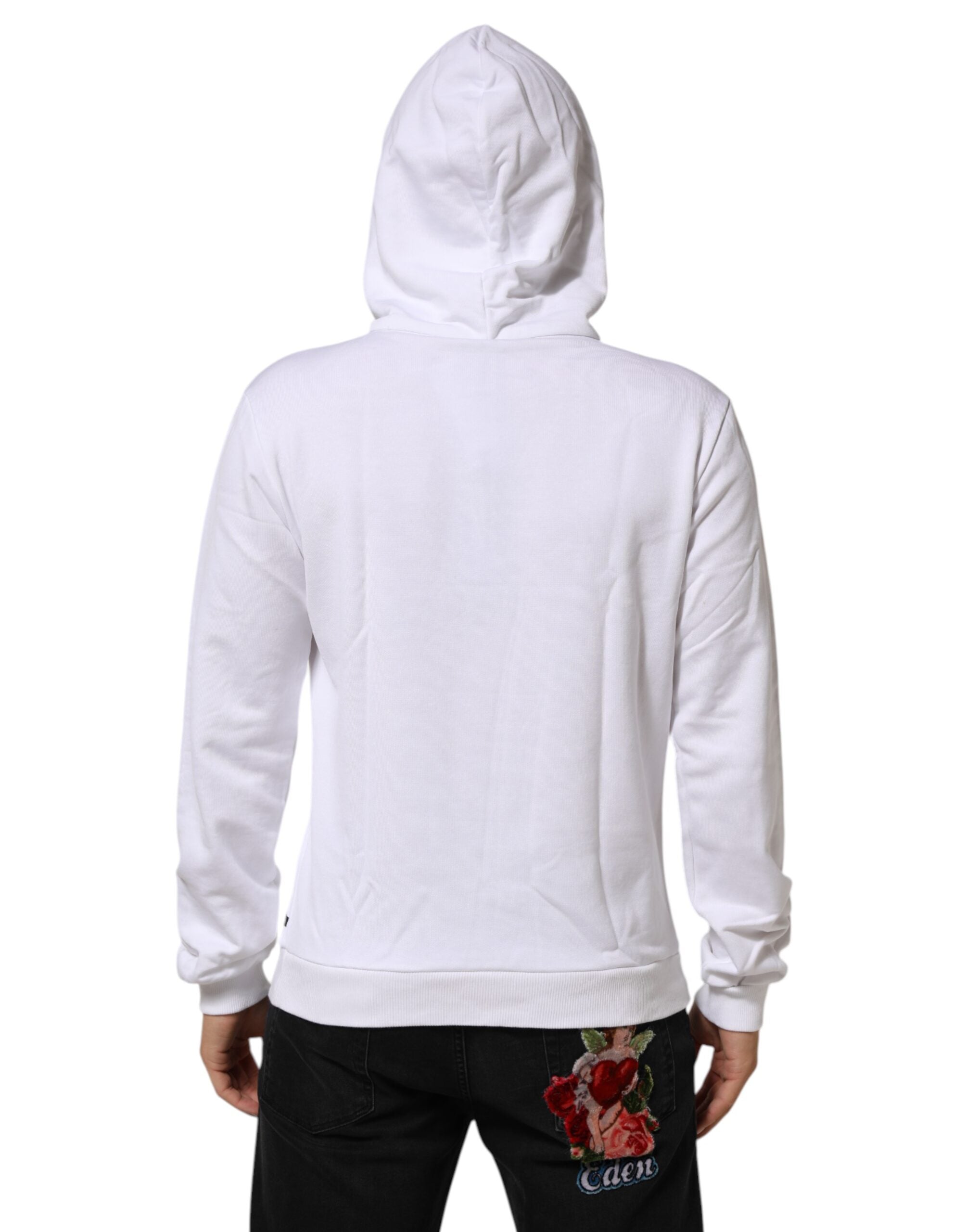White Sacred Heart Hooded Sweatshirt Sweater