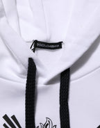 White Sacred Heart Hooded Sweatshirt Sweater