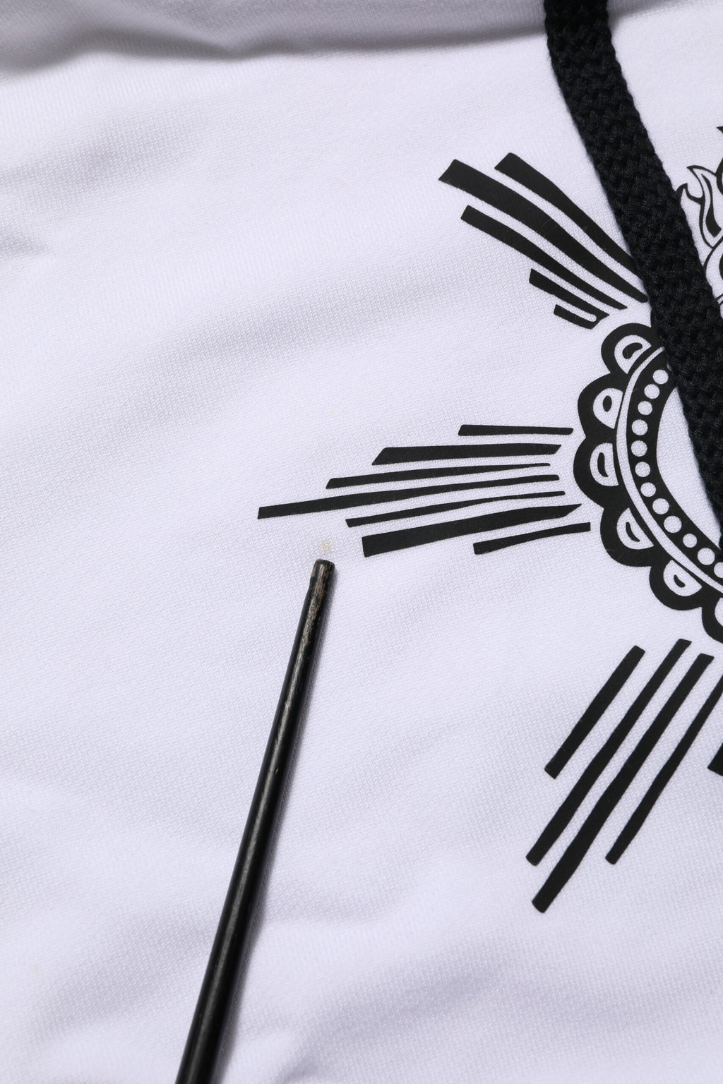 White Sacred Heart Hooded Sweatshirt Sweater