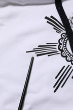 White Sacred Heart Hooded Sweatshirt Sweater