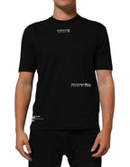 Black Statement Cotton Men Crew Neck T-shirt