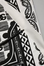 White Cotton Logo Bandana Print Men T-shirt