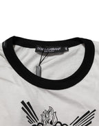 White Sacred Heart Cotton Crew Neck T-shirt