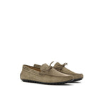 Beige Suede Leather Moccassin